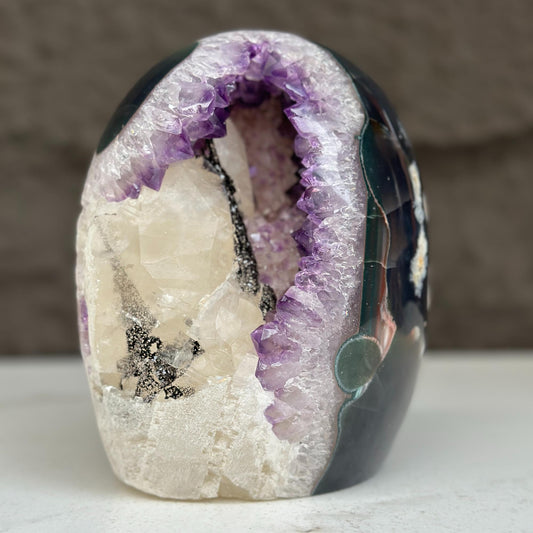 Large Uruguayan Quartz Geode Egg